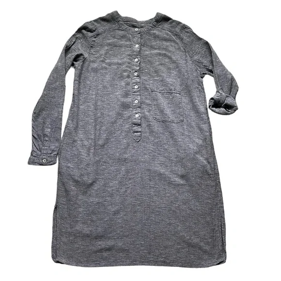 Roots | Dresses | Roots Long Sleeve Linen Dress Size Medium | Poshmark